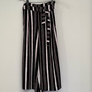 Zara striped wide-leg pants